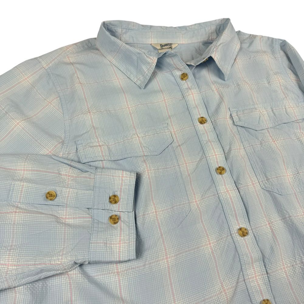 Duluth Trading‎ Shirt Women's 3XL Armachillo Convertible Sleeve Cooling Plaid